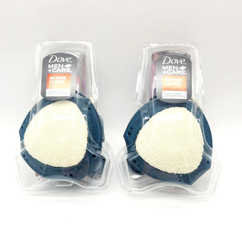 2 Pack Dove Men Plus Care Active Clean Dual-Sided Shower Tools‎